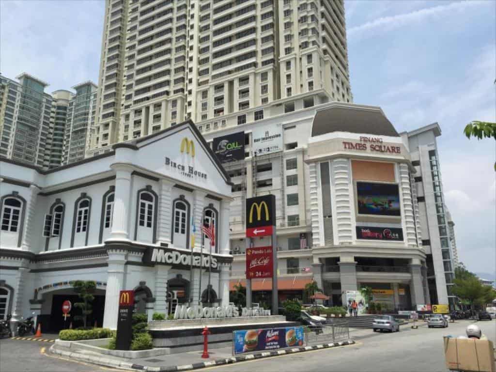 Penang Time Square, 1. 1st Avenue Mall, 2. Gurney Paragon, 3. Queensbay Mall, 4. Plaza Gurney, 5. Komtar, 6. Island Plaza, 7. Prangin Mall, 8. Penang Plaza, 9. Penang Time Square, 10. Straits Quay
