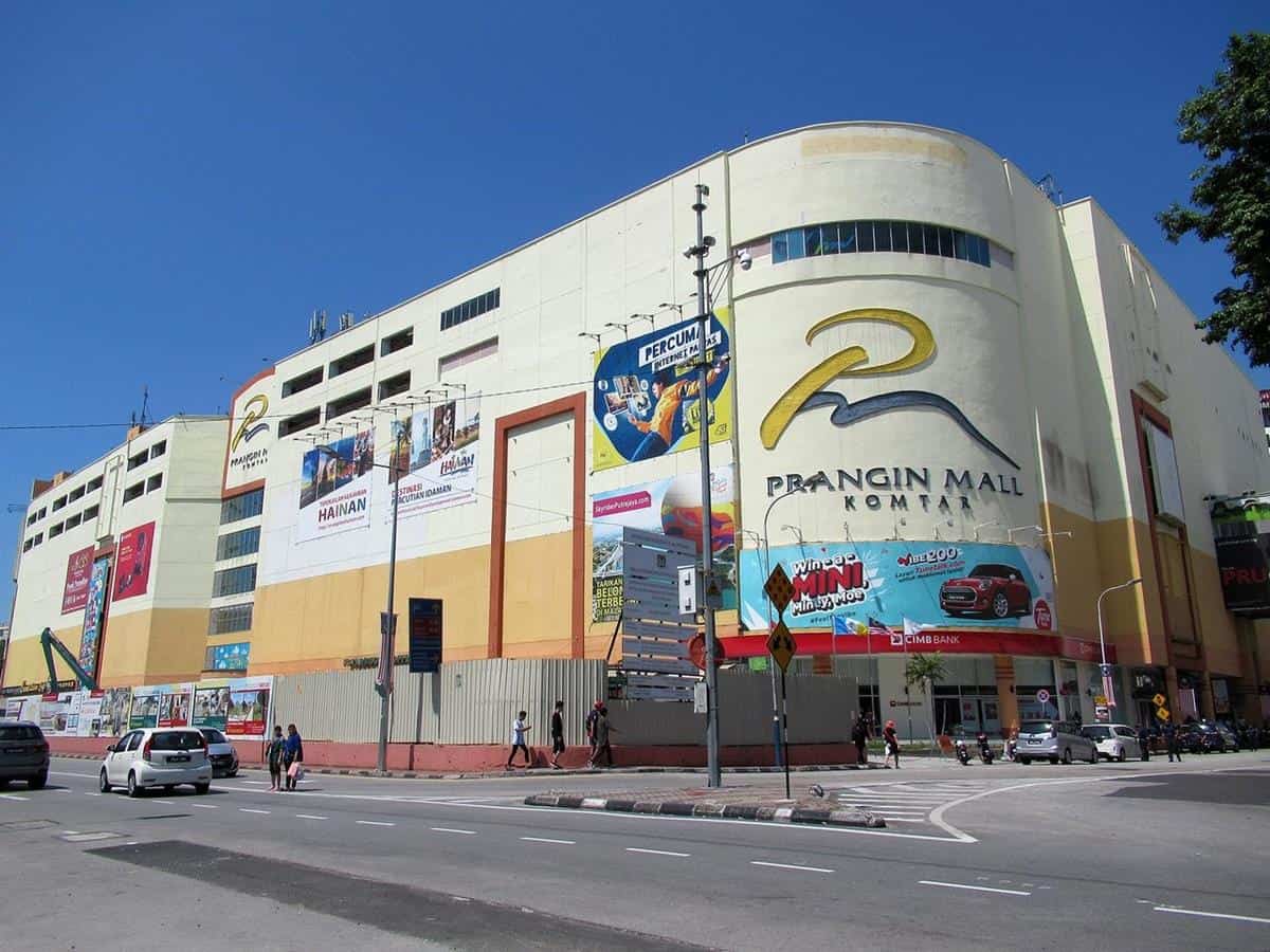 Prangin Mall, 1. 1st Avenue Mall, 2. Gurney Paragon, 3. Queensbay Mall, 4. Plaza Gurney, 5. Komtar, 6. Island Plaza, 7. Prangin Mall, 8. Penang Plaza, 9. Penang Time Square, 10. Straits Quay