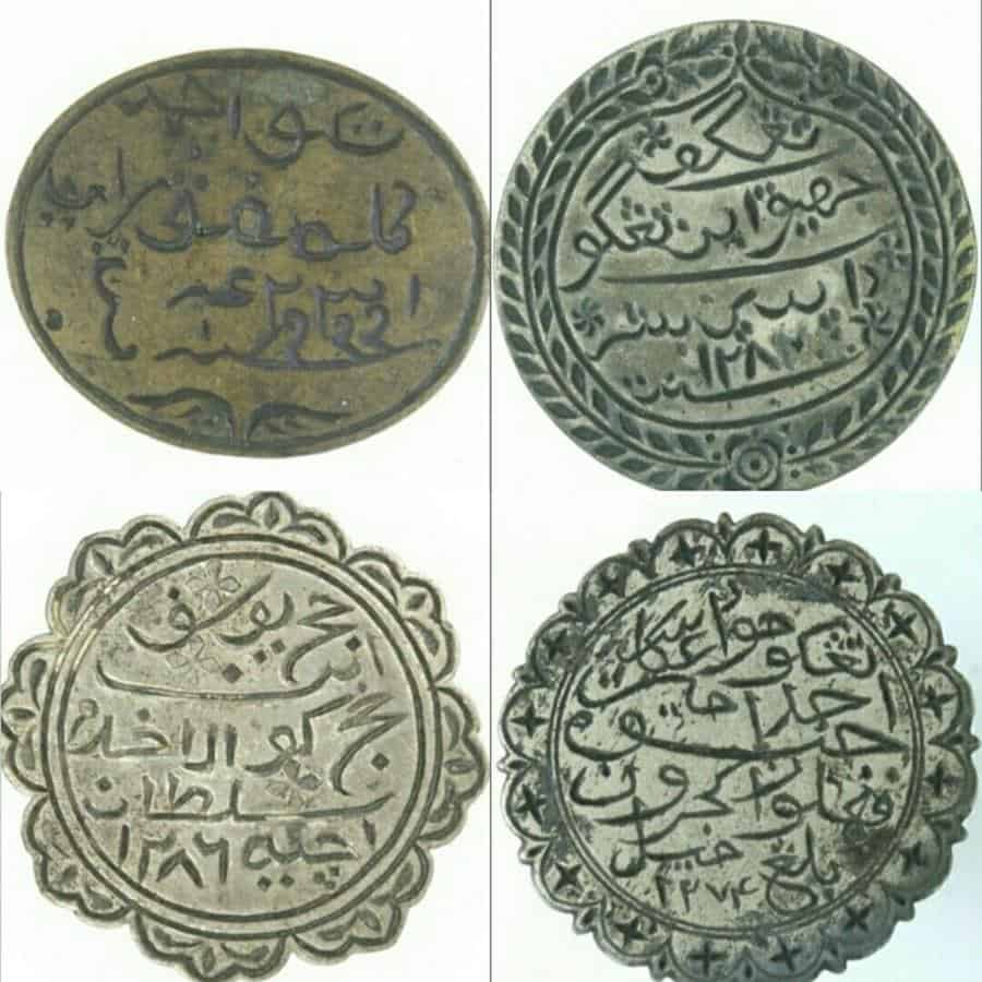 Stempel Cap Sikureung, 1. Masjid Raya Baiturrahman, 2. Masjid Tua Indrapuri, 3. Taman Sari Gunongan, 4. Stempel Cap Sikureung, 5. Pinto Khop, 6. Makam Sultan Iskandar Muda, 7. Benteng Indra Patra, 8. Meriam Kesultanan Aceh, 9. Hikayat Prang Sabi, 10. Uang Emas Kerajaan Aceh