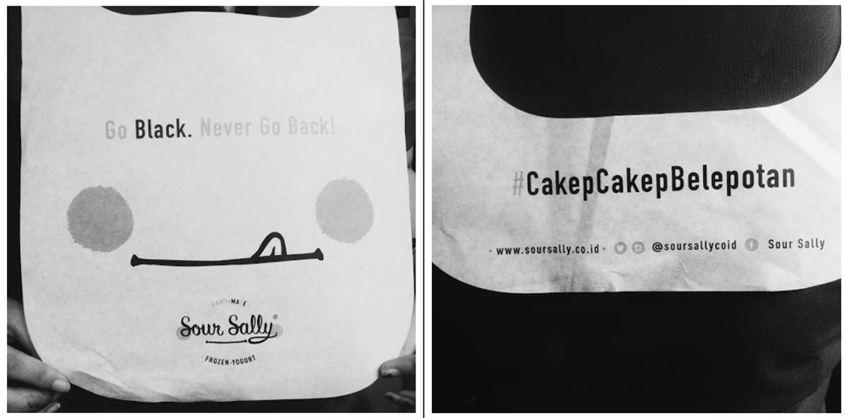 Pilihan Tipe Yogurt dan Cara Memesan, Pilihan Ukuran/Tempat, Pilihan Topping, Menu Sour Sally
