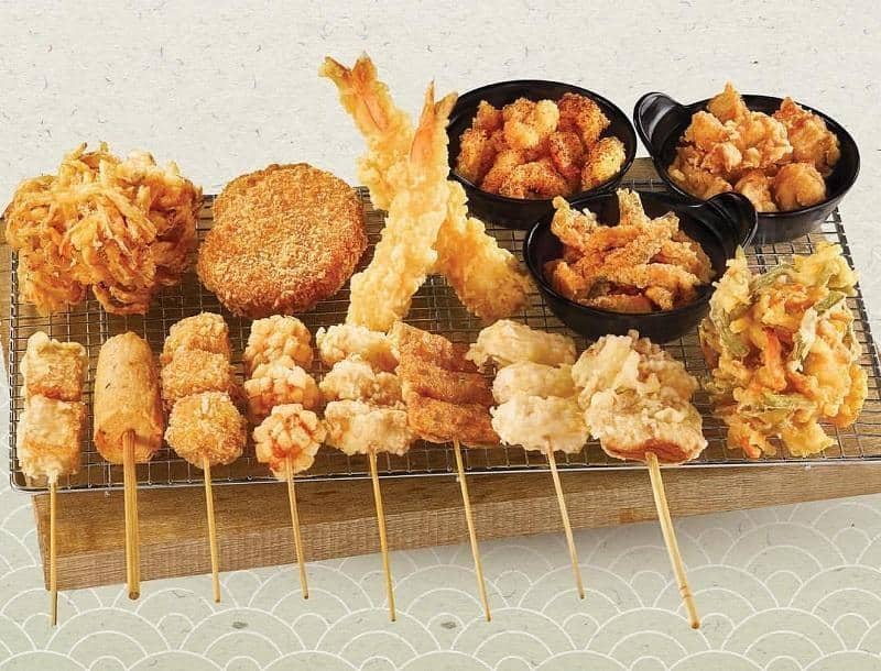 Mengenal Agemono, 1. Karaage, 2. Tempura, 3. Katsu, 1. Kushiage/Kushikatsu, 2. Menchi Katsu, 3. Korokke