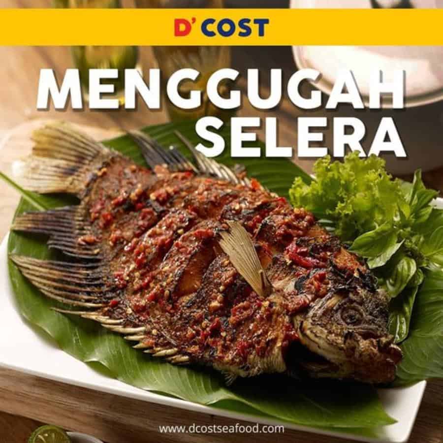 gurami bakar pedas, 1. Nasi Goreng Seafood, 2. Kepiting Saus Padang, 3. Cumi Goreng Tepung Saus Telur Asin, 4. Udang Bakar Kecap, 5. Tahu Jepang Saus Tiram, 6. Omelette Seafood, 7. Cumi Bakar Kecap, 8. Ikan Fillet Saus Mangga, 9. Gurami Bakar Pedas, 10. Cumi Saus Padang, 11. Honey Chicken Wings, 12. Ayam Goreng Rempah