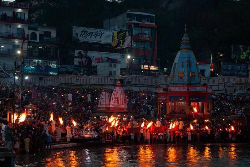 Haridwar, 1. Ayodhya, 2. Mathura, 3. Haridwar, 4. Varanasi, 5. Kanchipuram, 6. Ujjain, 7. Dwarka
