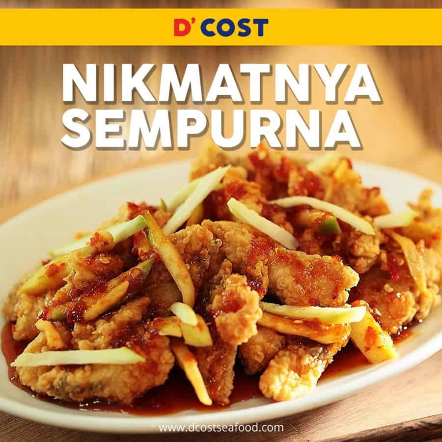 ikan fillet saus mangga, 1. Nasi Goreng Seafood, 2. Kepiting Saus Padang, 3. Cumi Goreng Tepung Saus Telur Asin, 4. Udang Bakar Kecap, 5. Tahu Jepang Saus Tiram, 6. Omelette Seafood, 7. Cumi Bakar Kecap, 8. Ikan Fillet Saus Mangga, 9. Gurami Bakar Pedas, 10. Cumi Saus Padang, 11. Honey Chicken Wings, 12. Ayam Goreng Rempah