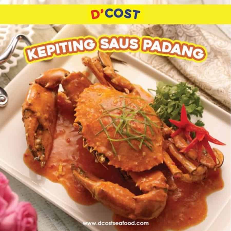 kepiting saus padang, 1. Nasi Goreng Seafood, 2. Kepiting Saus Padang, 3. Cumi Goreng Tepung Saus Telur Asin, 4. Udang Bakar Kecap, 5. Tahu Jepang Saus Tiram, 6. Omelette Seafood, 7. Cumi Bakar Kecap, 8. Ikan Fillet Saus Mangga, 9. Gurami Bakar Pedas, 10. Cumi Saus Padang, 11. Honey Chicken Wings, 12. Ayam Goreng Rempah
