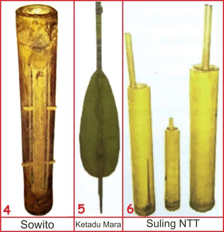 Sowito, 1. Sasando, 3. Leto , 4. Leko Boko, 5. Moko , 6. Kediding, 7. Sowito, 8. Ketadu Mara, 9. Hi Tabi (Nafiri Keong), 10. Gong Waning