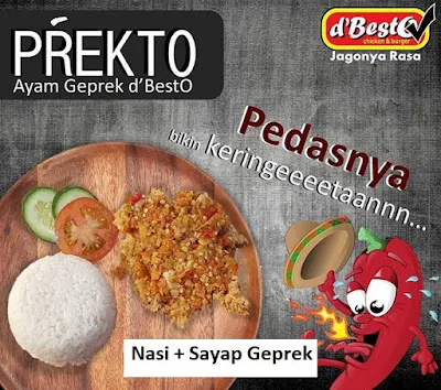 Prekto Sayap_, 1. Paket Lubis (Nasi +Ayam), 2. Budas Keju, 3. Sadas, 4. Mozzadas, 5. Prekto, 6. Honey Cheese Chicken Burger, 7. Combo 3, 8. Potato Balls, 9. Spaghetti, 10. Chicken Strips