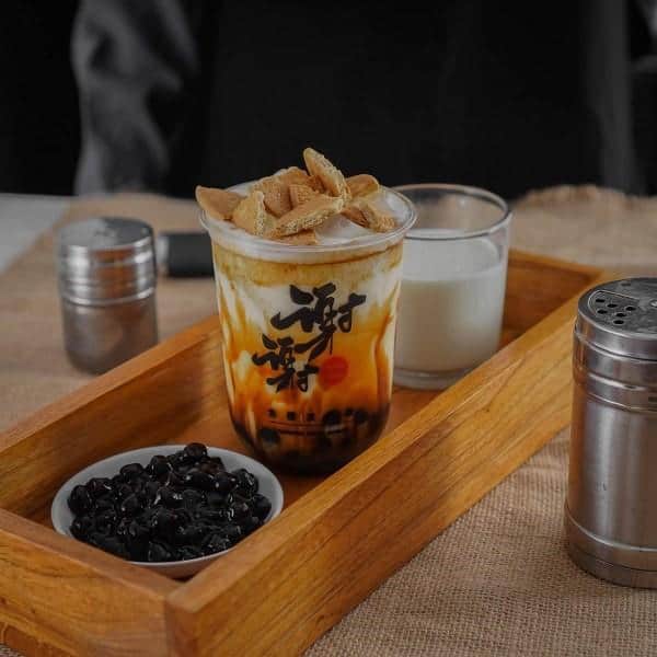 Regal Brown Sugar, 1. Mocca, 2. Sweet Purple, 3. Regal Brown Sugar, 4. Salted Sugar Caramel, 5. Oreo Regal Milk Brown Sugar, 6. Sweet Sugar Caramel, 7. Oreo Red Cake, 8. Tiramisu, 9. Durian Milk Boba Sugar, 10. Dalgona Matcha