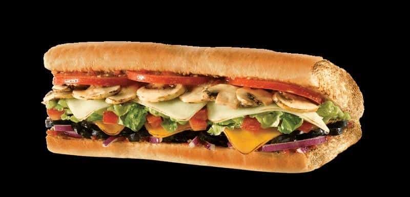 Veggie Ukuran 6”, 1. Steak Swiss & Combo Ukuran 9”, 2. Classic Italian Ukuran 9”, 3. Zesty Steak ukuran 9”, 4. Honey Mustard Chicken Pizza ukuran 6”, 5. Baja Chicken Sub Ukuran 6”, 6. Pizza Chicken Carbonara Ukuran 6”, 7. Peppercorn Steak Ukuran 6”, 8. Potato Platter , 9. Waki Saikoro Ukuran 6”, 10. Veggie Ukuran 6”
