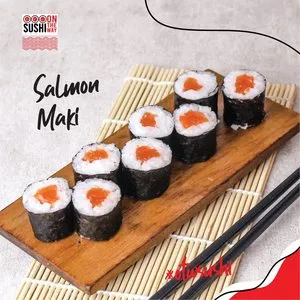 salmon maki, 1. Crunchy Roll, 2. Paket OTW OK, 3. Salmon Spicy Roll, 4. Red Riot Roll, 5. Black Dragon Roll, 6. Salmon Mentai Roll, 7. Salmon Maki, 8. Tomyum Ramen, 9. Mozarice Mentai Chicken Katsu, 10. Mix Special Festival