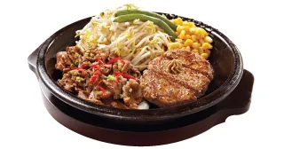 bbq premium beef & hamburg_, 1. Salmon Pepper Rice, 2. Cheesy Omelette with Creamy Brown Sauces, 3. Curry Rice with Hamburg Steak & Egg, 4. Beef Aglio Olio, 5. Prime Tender, 6. BBQ Premium Beef & Hamburg, 7. Teriyaki Double Salmon, 8. Beef Yakiniku Don, 9. Red Velvet Mousse, 10. Tuna Salad