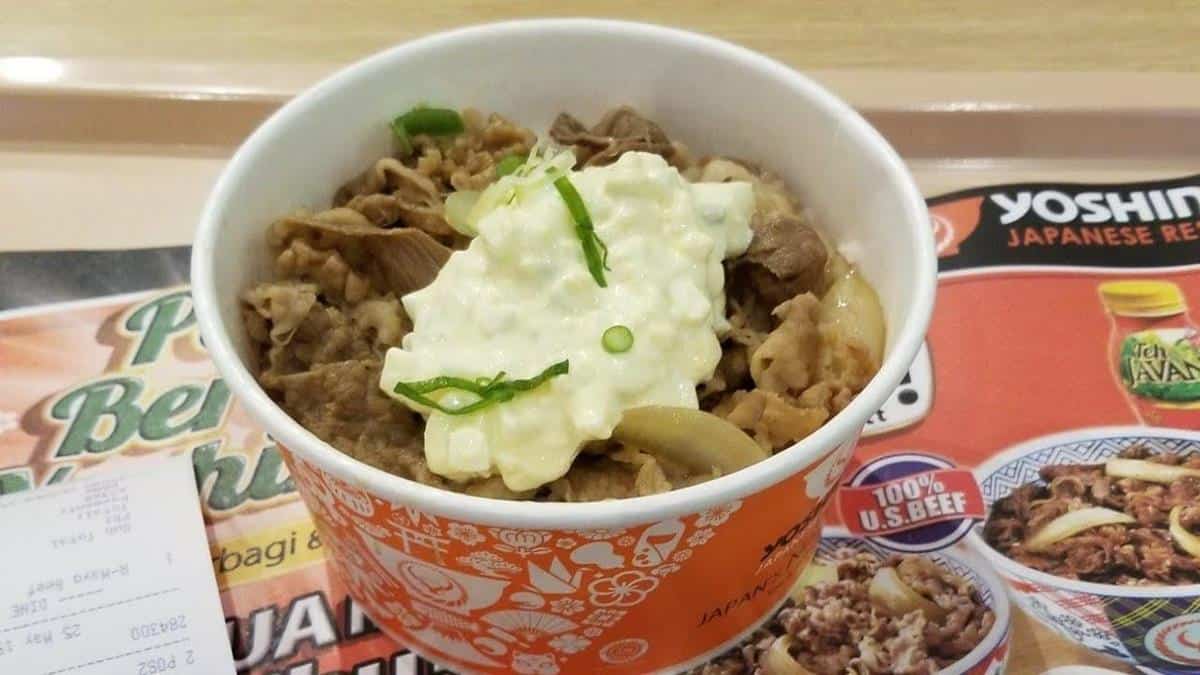 1. Black Pepper Beef Bowl (Sapi Lada Hitam) , 2. Teriyaki Chicken Bowl , 3. Yakiniku Beef Bowl, 4. Chicken Set, 5. Veggie Beef Bowl, 6. Ebi Shrimp Bowl, 7. Beef Bowl Egg Mayo, 8. Crispy Spinach Beef Bowl, 9. Red Hot Chili Beef Bowl, 10. Paket Kids Meal