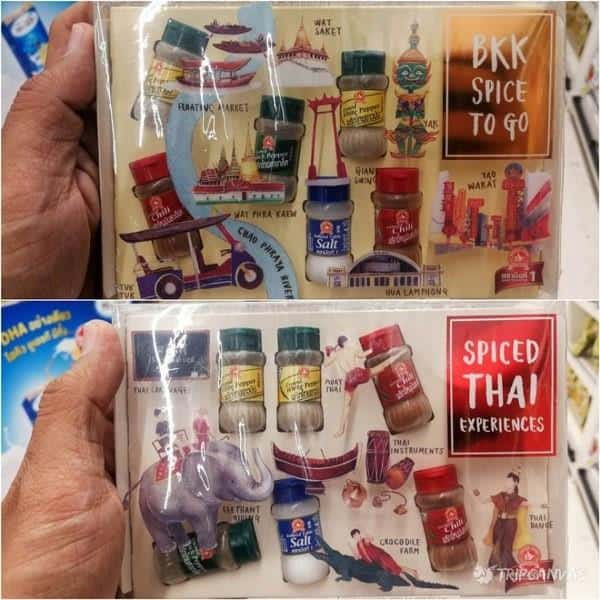 1. Thai Experiences Gift Set, 2. Sabun Beras Khas Thailand, 3. Keripik Durian, 4. Mango Cake, 5. Pad Thai Instant, 6. Kerupuk Kelapa, 7. Permen Susu, 8. Beras Melati Thailand, 9. Kacang Koh-Kae , 10. Thailand Dessert Set