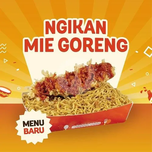 ngikan mie goreng_, 1. Ngikan Sambal Woku, 2. Ngikan Sambal Oseng Mercon, 3. Ngikan Sambal Acar Kuning, 4. Ngikan Sambal Matah, 5. Ngikan Salero Padang, 6. Ngikan Mie Goreng, 7. Ngikan Rice Box, 8. Ngikan Pop, 9. Ngikan Nasi Lamongan Kandas, 10. Happy Box Ngudang