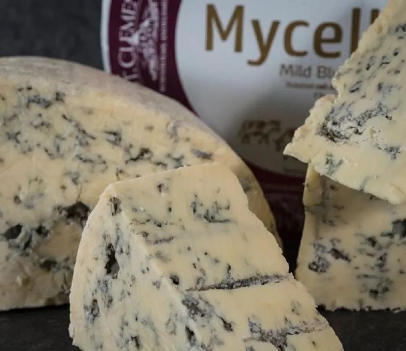 Mycella, 1. Blue Cheese Denmark/ Danablu, 2. Havarti, 3. Vesterhavsost, 4. Danbo, 5. Esrom, 6. Bla Castello, 7. Samsø, 8. Mycella, 9. Maribo, 10. Fynbo