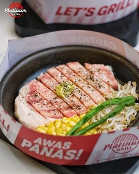 Marble Beef Steak, 1. Double Beef & Egg Pepper Rice, 2. Saikoro Beef Steak, 3. Bibimbap Grill , 4. Spicy Beef Fried Rice, 5. Grilled Fish Sambal Matah, 6. Combo Teppanyaki, 7. Tom Yum Steamboat Set, 8. Crispy Chicken Butter Sauce, 9. Marble Beef Steak, 10. Kangkung Hotplate