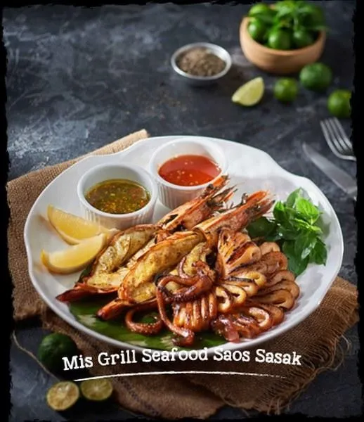 Mix Seafood, 1. Kepiting Jantan Saus Telur Asin, 2. Kepiting Jantan Saus Bawang, 3. Gurame Saus Mangga, 4. Tumis Pakis Asap Layar, 5. Bakmi Ulang Tahun, 6. Cumi Goreng Tepung Saus Thai, 7. Kerapu Steam Ala Thai, 8. Udang Windu Bakar Bumbu Madu , 9. Tahu Kipas, 10. Mix Seafood