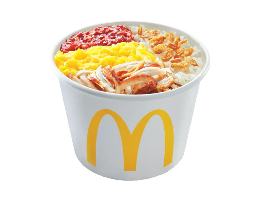 Nasi Uduk McD, 1. Big Breakfast, 2. Egg McMuffin, 3. Sausage McMuffin, 4. Breakfast Wrap, 5. Nasi Uduk McD, 6. Bubur Ayam McD, 7. Egg And Cheese Muffin, 8. Sausage McMuffin with Egg, 9. Hotcakes 3, 10. Chicken Muffin with Egg