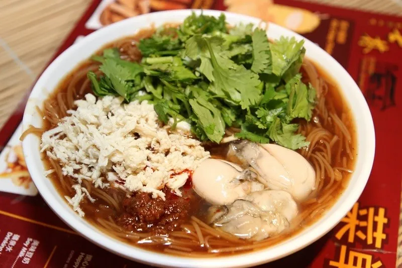 Oyster Mee Sua, 1. Yu wan, 2. Pancake Tianjing Chong Zhua, 3. Ba-wan, 4. Stinky Tofu, 5. Tie Dan, 6. Oyster Mee Sua, 7. Aiyu Jelly, 8. Gua Bao, 9. Taro Balls, 10. Yan su ji