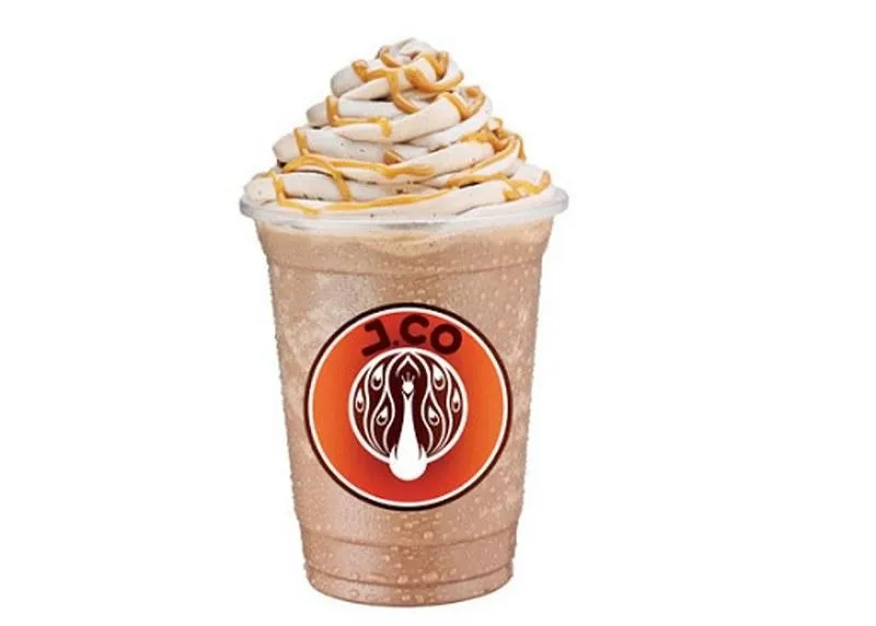 Caramel Cappuccino, 1. Avocado Frappe, 2. Iced Thai Tea, 3. Jcocchino, 4. Cappuccino Berry, 5. Jcoccino Honey Dates Frappe, 6. Hot Tea Selection, 7. Caramel Cappuccino, 8. Strawberry Yoghurt Frappe, 9. Green Tea Latte, 10. Hot/Iced Chocolate