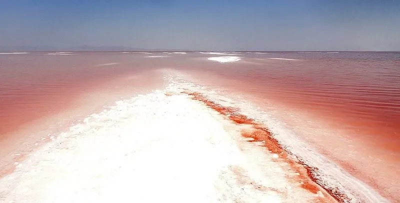Danau Urmia, 1. Laut Mati, 2. Danau Qarhan, 3. Kati Thanda-Lake Eyre, 4. Laut Kaspia dan Aral, 5. Danau Urmia, 6. Danau Assal, 7. Danau Vanda, 8. Danau Van – Turki, 9. Great Salt Lake, 10. Lac Rose