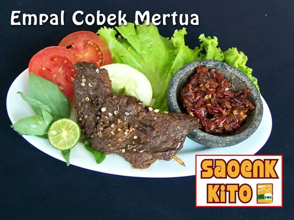 Empal Cobek Mertua, 1. Udang Masak Telor Asin, 2. Ayam Kremes, 3. Nasi Uleg Suwir Ayam, 4. Gurame Asam Manis, 5. Buncis Ongseng, 6. Ikan Asin Balado, 7. Paket Bebek Kremes, 8. Kerang Ongseng Pete, 9. Empal Cobek Mertua, 10. Sate Ayam