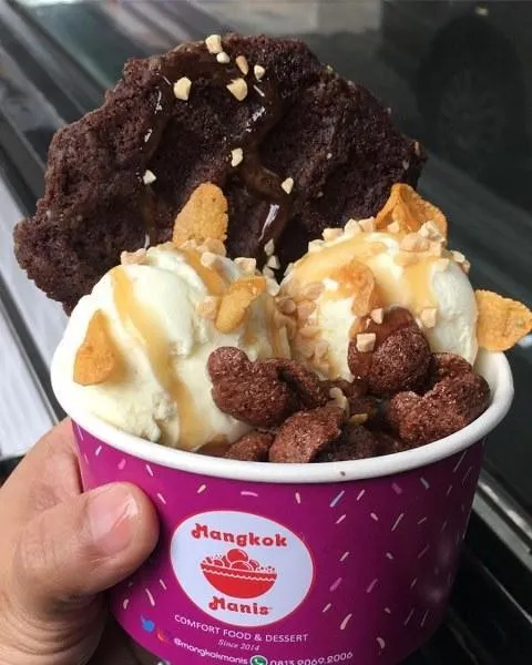 Hershey Choco Wafel_, Pilihan Es Krim, Pilihan Pudding, Pilihan Topping, Rekomendasi Menu Paling Enak di Mangkok Manis