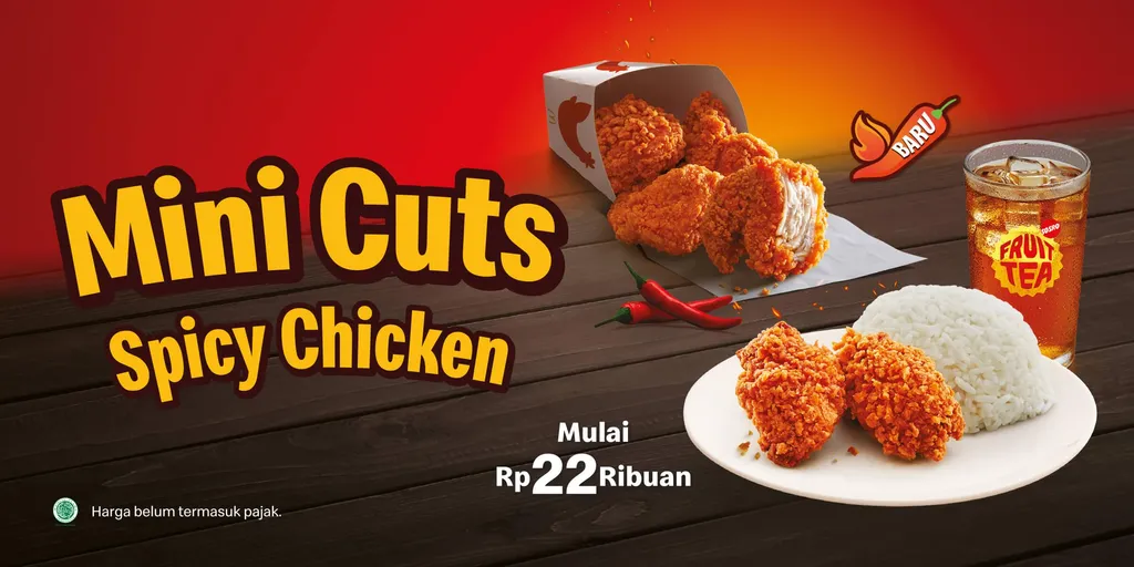 mini cuts spicy chicken menu mcd paling enak, 1. Mini Cuts Spicy Chicken, 2. McNuggets , 3. Chicken Snack Wrap, 4. Apple Pie, 5. Kentang Goreng, 6. Happy Meal, 7. Big Mac, 8. Cheese Burger, 9. Ayam Krispy, 10. Ayam Spicy, 11. McFlurry Oreo, 12. Hazelnut Frappe, 1. Cheese Steak Burger, 2. Pomegranate Fizz, 3. McFlurry Cadbury, 4. Ayam Gulai McD, 5. Beef Prosperity Burger, 6. Burger Rendang Spesial, 7. Gulai Gurih McShaker Fries
