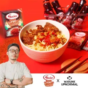 1. Indomie Upnormal, 2. Nasi Beef Sambal Domba Membara, 3. Nasi Cibi, 4. Aneka Roti Bakar, 5. Nasi Chili Chicken, 6. Pisang Bakar, 7. Nasi Goreng Rempah Triad, 8. Aneka Minuman Latte, 9. Si Eko, 10. Pandan Series, 11. Cireng Saus Spesial Upnormal, 1. Nasi Sapi Rica, 2. Indomie Carbonara with Chicken Skin, 3. Paket Indomie Bakso Besar, 4. Es Kopi Senang Hati