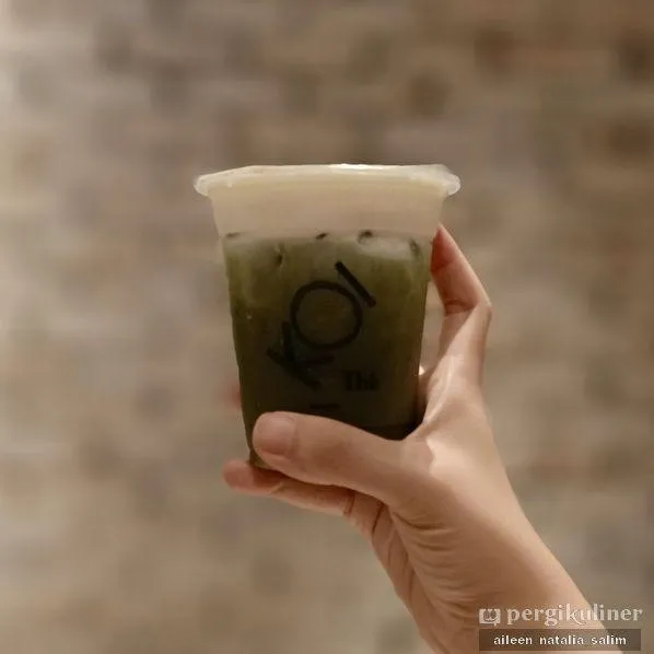 Matcha Macchiato, 1. Passion Fruit Aloe Vera, 2. Honey Lime Tea, 3. Brown Sugar with Petite Boba, 4. Ovaltine Latte, 5. KOI Café Macchiato, 6. Pandan Milk Tea, 7. Matcha Macchiato, 8. Biscuit Ovaltine, 9. Ice Cream Ceylon Black Tea Latte, 10. Vanilla Milk Tea