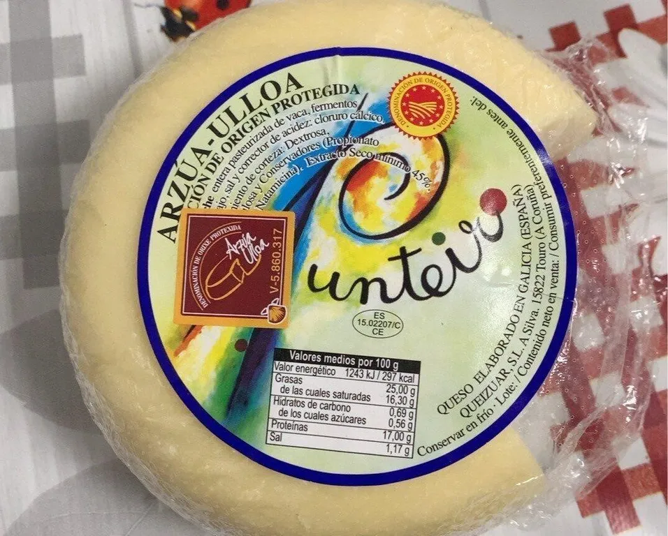 Arzúa-Ulloa, 1. Cabrales, 2. Arzúa-Ulloa, 3. Manchego, 4. Torta del casar, 6. Mahón, 7. Tetilla, 8. Idiazabal, 9. San Simon da Costa, 10. Nata de Cantabria