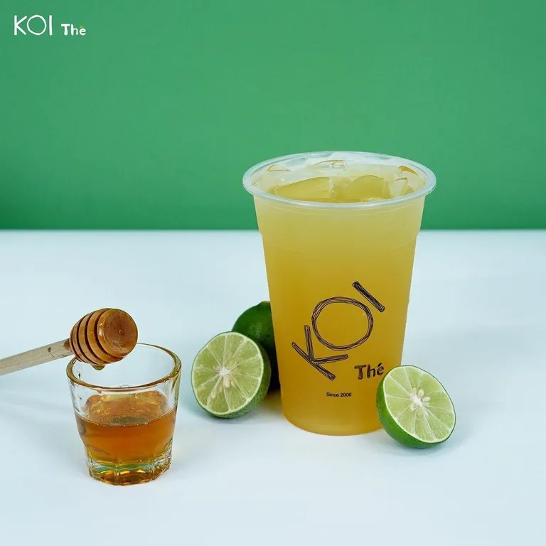 Honey Lime Tea, 1. Passion Fruit Aloe Vera, 2. Honey Lime Tea, 3. Brown Sugar with Petite Boba, 4. Ovaltine Latte, 5. KOI Café Macchiato, 6. Pandan Milk Tea, 7. Matcha Macchiato, 8. Biscuit Ovaltine, 9. Ice Cream Ceylon Black Tea Latte, 10. Vanilla Milk Tea