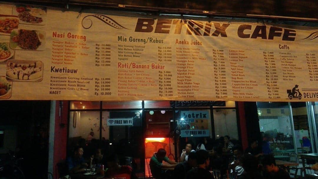 Betrix Café, 1. Bejo’s Milk, 2. El’s Coffee, 3. Betrix Café, 4. Lembah Dempo Café &amp; Resto, 5. Sabin Coffee &amp; Resto, 6. Dapur Putih, 7. Kayu Watu Foodcourt N Café, 8. The Vintage Café, 9. Studio Djajan Metro, 10. Keiko Bahabia