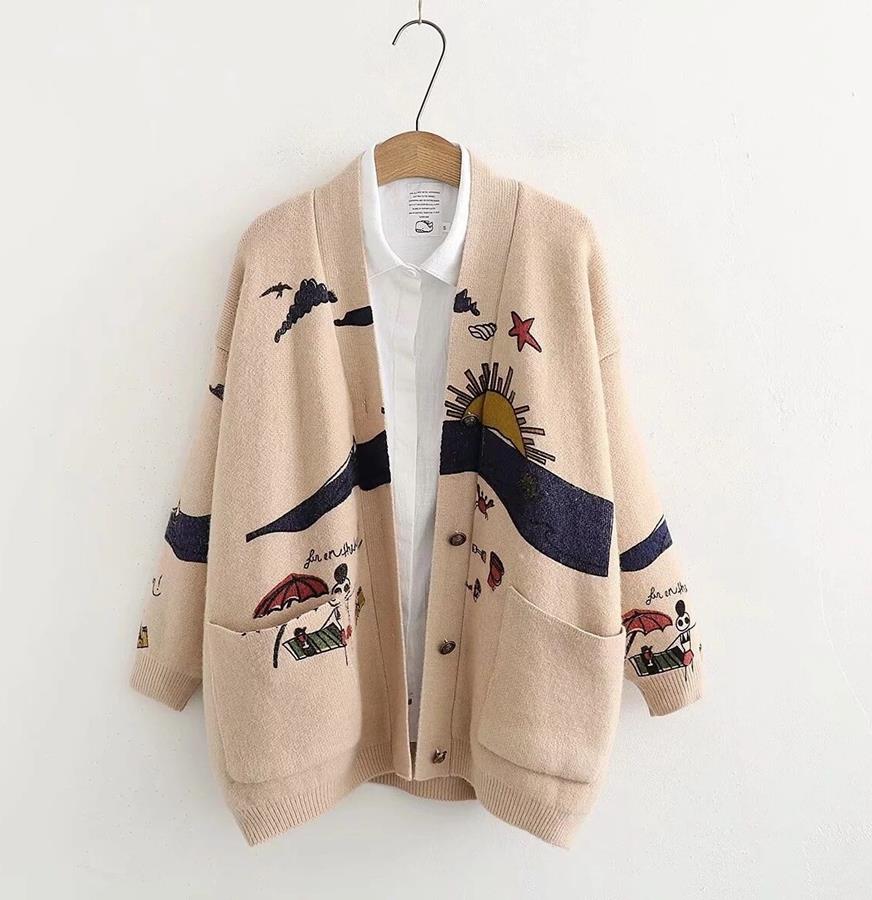 Cardigan, 2. Sweater, 3. Celana Panjang, 4. Rok Panjang, 5. One-piece, 1. Cardigan, 2. Jaket Bomber, 3. Jaket Parka, 1. Sneaker, 2. Hiking Shoes, 3. Boots, 4. Kaos Kaki, 1. Topi Newsboy, 3. Sarung Tangan