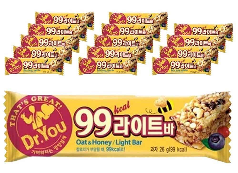 Dr. You Cereal Bar, 1. Doldori Seaweed Snack, 2. Samgak Kimbap, 3. Binggrae Banana Milk , 4. CJW Olive Oil Laver, 5. Milkis, 6. 아! 그칩 (Ah! Geu Chip), 7. Pepero, 8. Buah dan Sayuran Kering, 9. Dr. You Cereal Bar, 10. Crown Corn Chips, 11. Jolly Pong, 12. Chilsung Cider