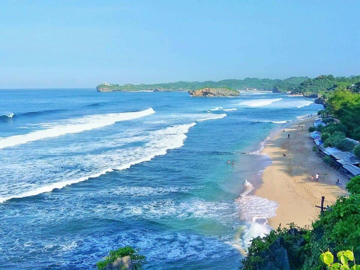 Pantai Indrayanti, 1. Pantai Pok Tunggal, 2. Pantai Indrayanti, 3. Pantai Siung, 4. Pantai Ngrenehean, 5. Pantai Sadranan, 6. Pantai Drini, 7. Pantai Ngobaran, 8. Pantai Ngrumput, 9. Pantai Ngandong, 10. Pantai Kesirat