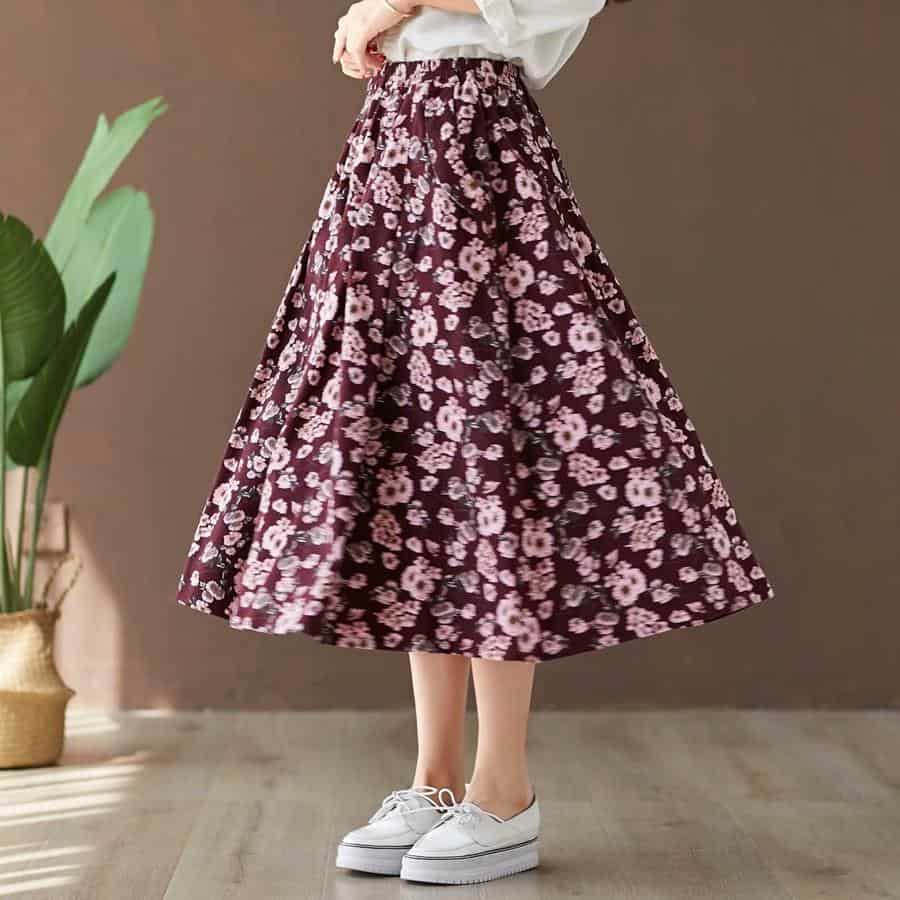 Rok Panjang, 2. Sweater, 3. Celana Panjang, 4. Rok Panjang, 5. One-piece, 1. Cardigan, 2. Jaket Bomber, 3. Jaket Parka, 1. Sneaker, 2. Hiking Shoes, 3. Boots, 4. Kaos Kaki, 1. Topi Newsboy, 3. Sarung Tangan