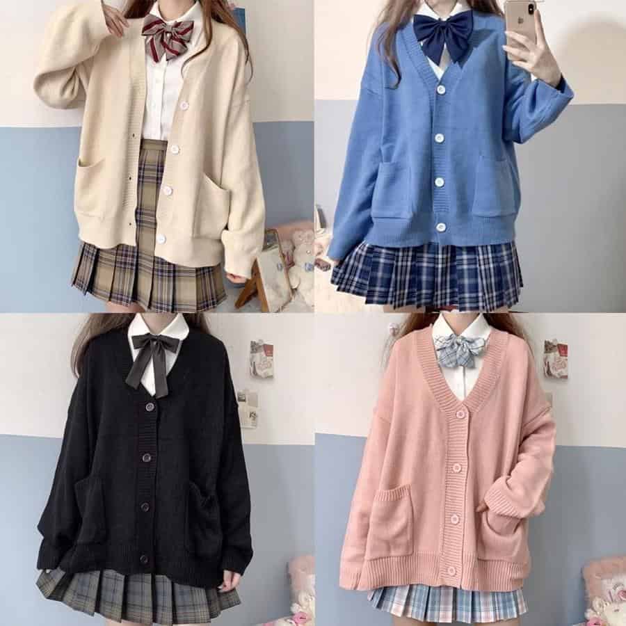 Cardigan, Pakaian Musim Gugur di Jepang, Pakaian Luar Musim Gugur di Jepang, Alas Kaki Saat Musim Gugur di Jepang, Aksesoris Pakaian Saat Musim Gugur di Jepang