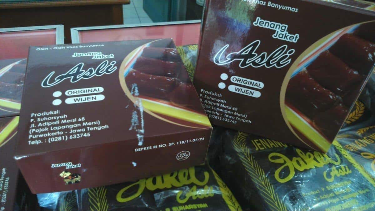 Jenang Jaket Pertama, 1. Toko Sawangan No.1, 2. Toko Oleh-Oleh Mirasa, 3. Getuk Goreng Asli Haji Tohirin, 4. Tetap Asli Ny. Sutrisno, 5. Aneka Sari Toko, 6. Toko Oleh-Oleh Eco21, 7. Mac Mohan Textile, 8. Serayu Stone Purwokerto, 9. Toko Oleh-Oleh Kedung Jati, 10. Jenang Jaket Pertama
