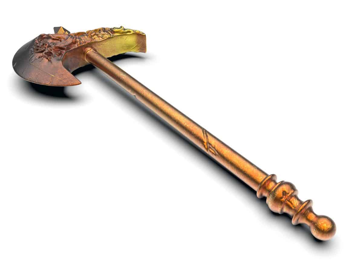 Kandik, 1. Keris Tayuhan, 2. Trisula , 3. Penampad, 4. Wedhung, 5. Kandik, 6. Pisau Tiuk , 7. Blakas, 9. Caluk, 10. Tombak