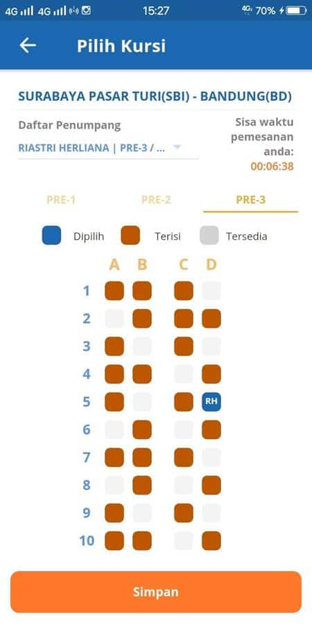 Pilih Kursi, 1. Download Aplikasi dan Buka Aplikasi, 2. Pilih Stasiun Keberangkatan dan Tujuan, 3. Pilih Jenis Kereta, 4. Isi Data Penumpang, 5. Pilih Kursi, 6. Pilih Layanan Tambahan (Jika Ada), 7. Lakukan Pembayaran, 8. Cek Status Tiket, 9. Gunakan E-Boarding Pass