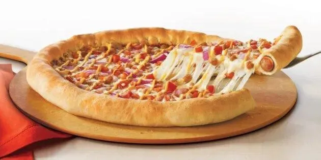 Hotdog Stuffed Crust, 1. Pan Crust, 2. Cheesy Bite Crust, 3. Chilli Cheesy Stuffed Crust, 4. Stuffed Crust, 5. Crown Crust Carnival, 6. Hand-Tossed Crust, 7. Thin Crust, 8. Hotdog Stuffed Crust, 9. Shrimp Cheese Bite Crust, 10. Gluten-Free Crust