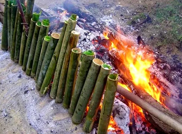 Lemang, 1. Pelleng, 2. Ginaru, 3. Lappet, 4. Pinahpah, 5. Lemang, 6. Ikan Batang Lae, 7. Jukut, 8. Nakan Pagit