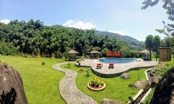 D’Riam Riverside, 1. Patuha Tjiwideij Resort, 2. Kampung Karuhun Sutan Raja, 3. Cimanggu Cottage, 4. D’Riam Riverside, 5. Villa Ciwidey Argapuri Resort, 6. Vila Ciung Wanara, 7. Pondok Gembyang Ciwidey, 8. Penginapan eMTe Highland Resort, 9. Sukarasa Endah Cottage, 10. Ciwidey Valley Resort