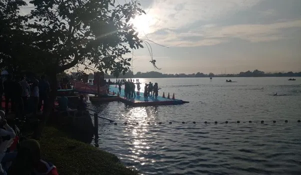 Jakabaring Sport City, 1. Sudirman Walk, 2. Jembatan Ampera, 3. Kambang Iwak, 4. Benteng Kuto Besak, 5. Tugu Iwak Belido, 6. Bundaran Air Mancur Palembang, 7. Jakabaring Sport City