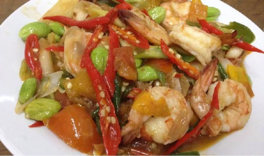 Udang Tauco Deli Serdang, 1. Nasi Bakar Sombang, 2. Udang Tauco Deli Serdang, 3. Bubur Pedas, 4. Nasi Perang, 5. Rujak Uleg, 6. Gulai Masam, 7. Seafood Bagan Percut, 8. Mie Sop, 9. Bolu Kampung