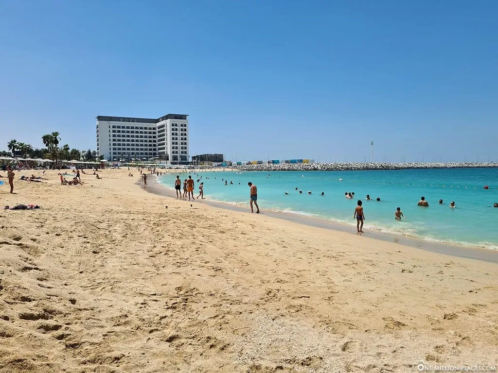 La Mer Beach, 1. JBR Open Beach, 2. Al Sufouh Beach, 3. Sunset Beach, 4. Kite Beach, 5. Al Mamzar Beach Park, 6. Jumeirah Beach Park, 7. La Mer Beach, 8. Marina Beach, 9.  Al Khan Beach, Sharjah, 10. Jebel Ali Beach
