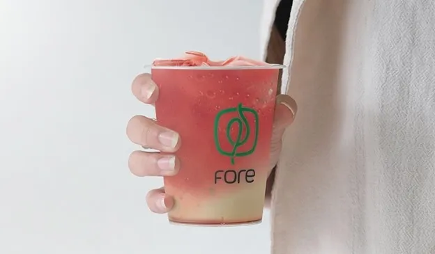 Hibiscus Peach Yakult, Indonesian Flavor, Manuka Series, Ice Blended, Menu Refresher