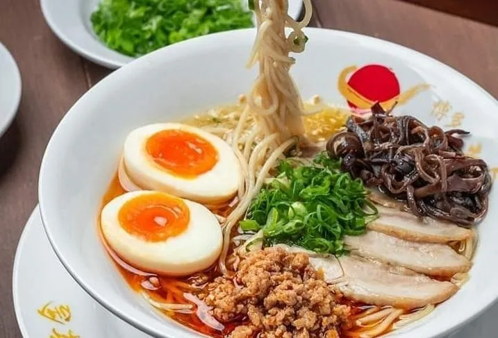 Ramen Ayam Tamtam, 1. Ramen Ayam Special, 2. Ramen Ayam Syou, 3. Ramen Ayam Tamtam, 4. Ramen Naga Merah, 5. Ramen Ayam Kental, 6. Tsukemen Ayam, 7. Tatsuta Age, 8. Yakiniku Don, 9. Chasu Don Ayam , 10. Gyoza