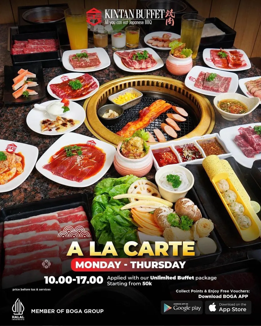 Menu A'La Carte, 1. Regular Yakiniku, 2. Premium Yakiniku, 3. Grand Menu Regular Yakiniku, 4. Special Combo Paket, 5. Grand Menu Premium Yakiniku, 6. Happy Yakiniku, 7. Menu A'La Carte